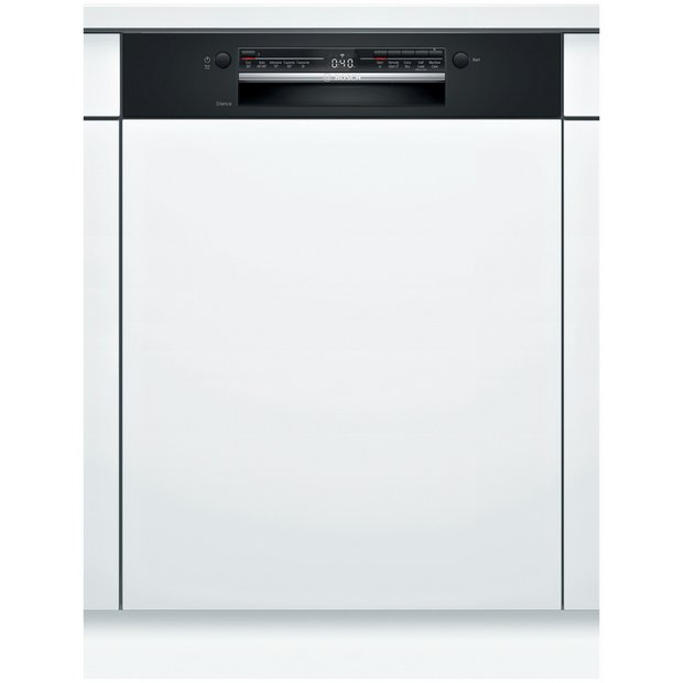 Bosch SMI50C16GB SemiIntegrated Dishwasher, Black