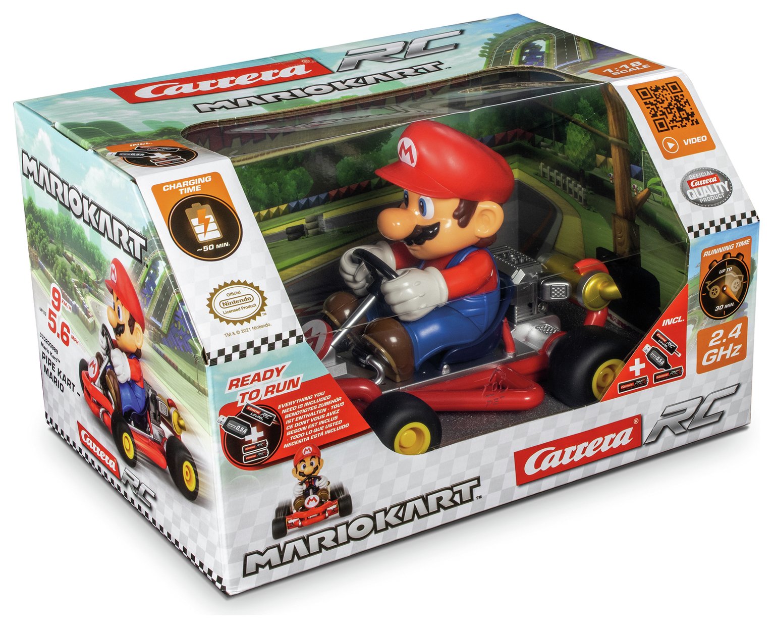 Carrera RC 1:18 Mario Kart Pipe Kart, Mario