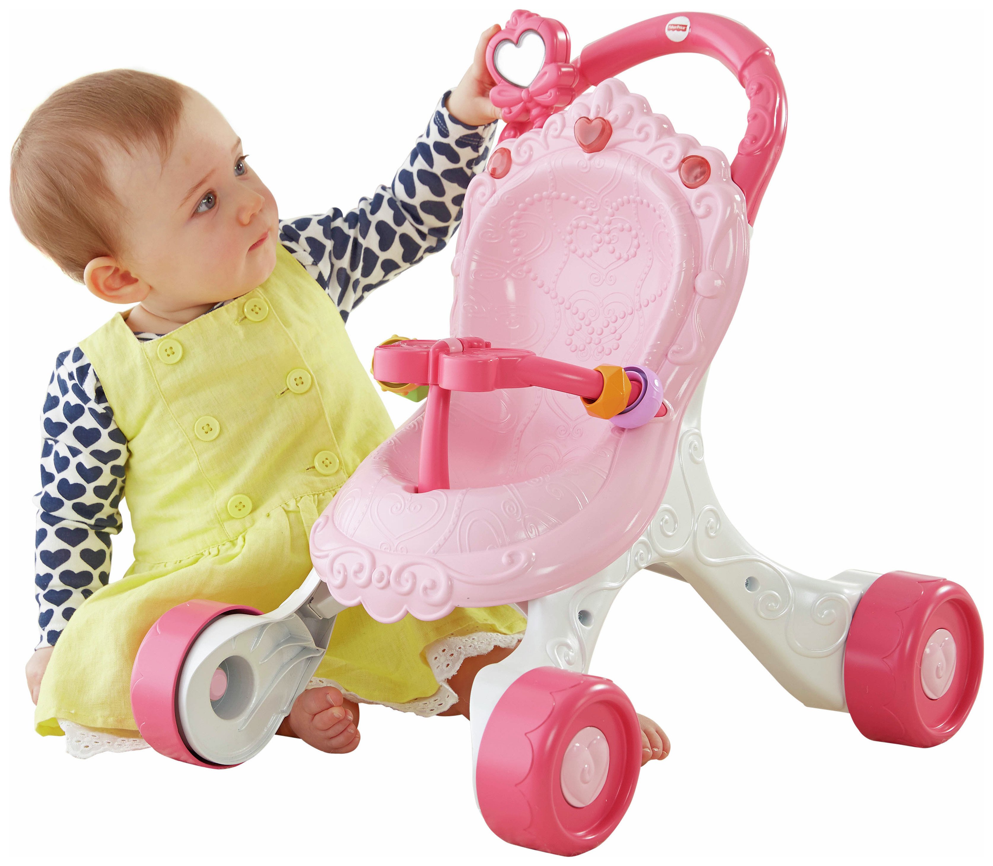 fisher price princess stroller and doll