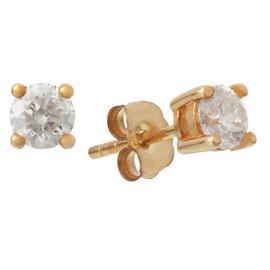 Revere 9ct Yellow Gold Diamond Solitaire Stud Earrings