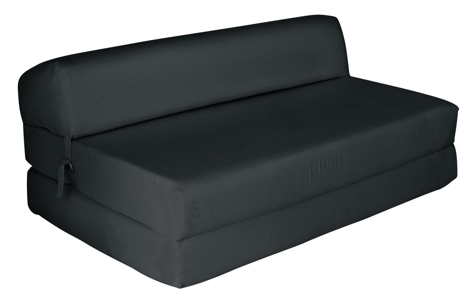 Kaikoo Small Double Fabric Chair Bed - Jet Black