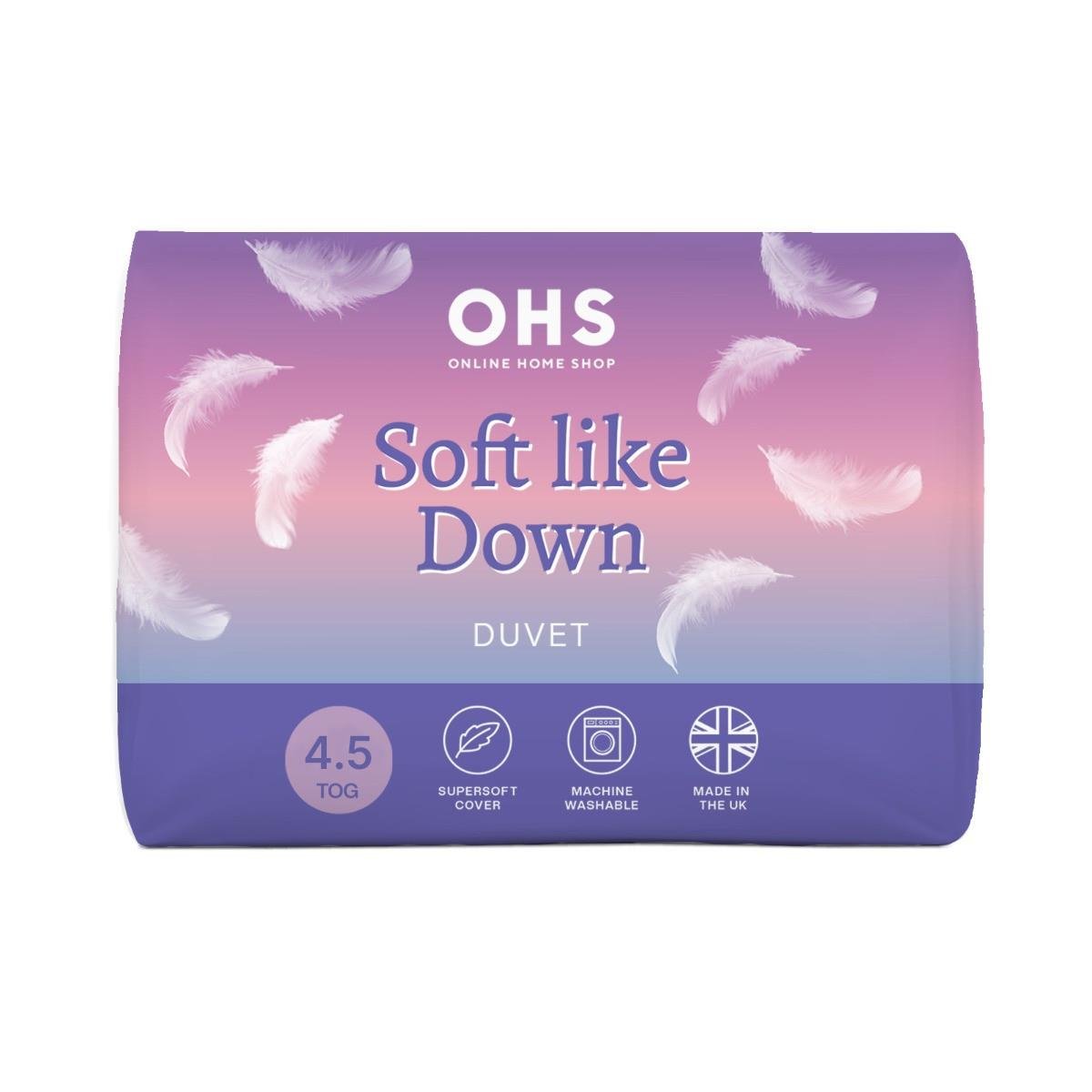OHS Soft Like Down 4.5 Tog Duvet - King