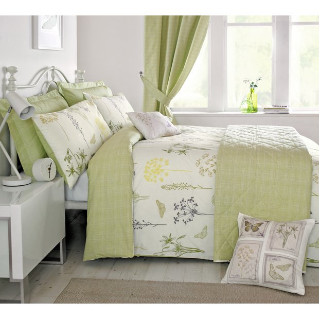 Buy Dreams N Drapes Botanique Green Duvet Cover Double Argos