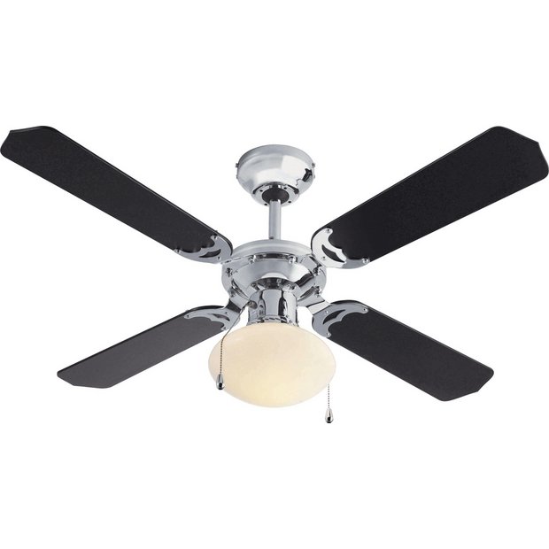 Buy Argos Home Ceiling Fan Black Chrome Ceiling Fans Argos