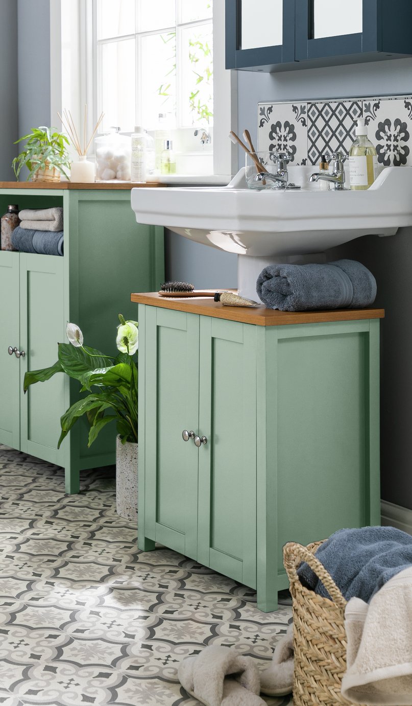 Argos Home Livingston Under Sink Unit - Sage Green