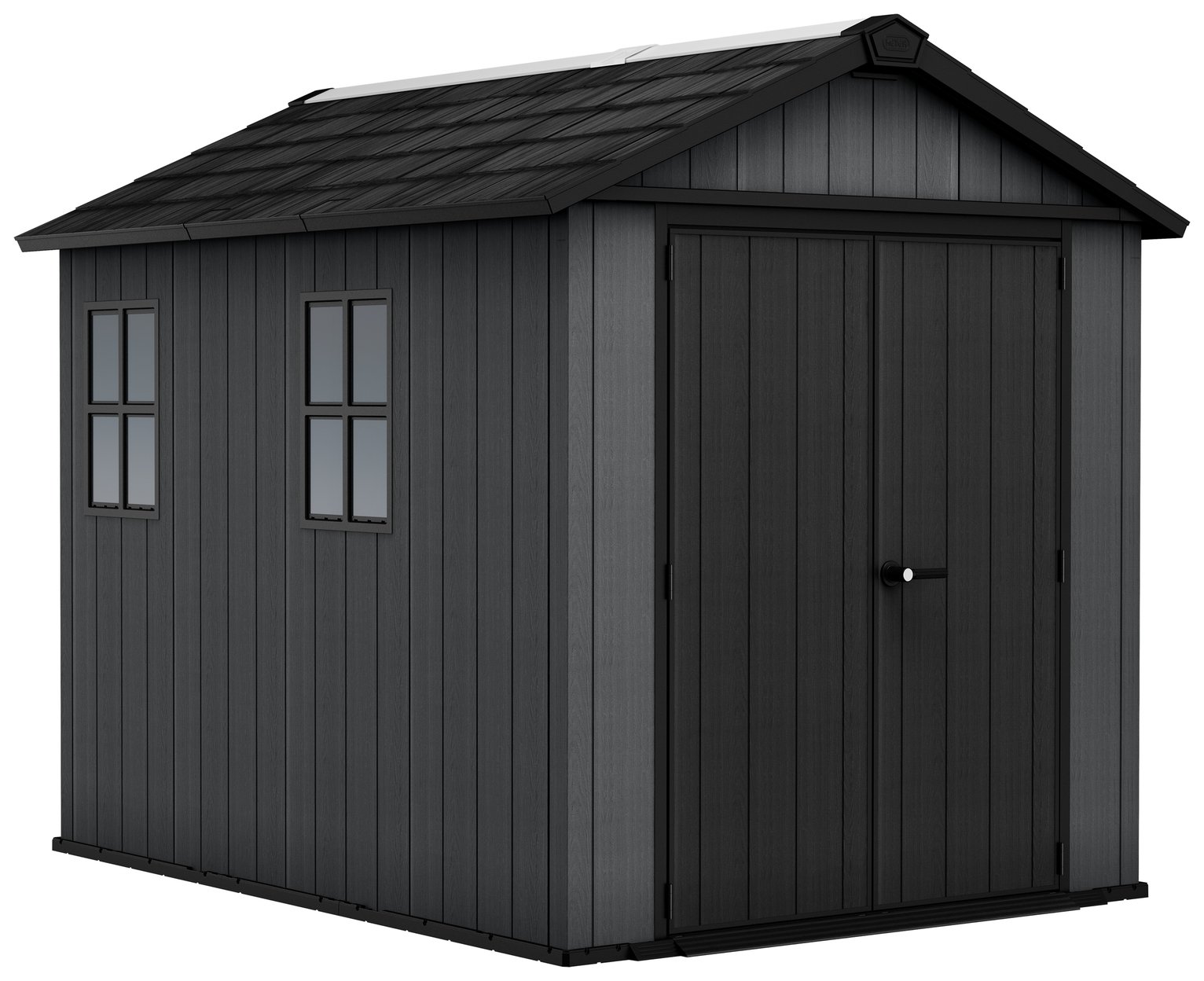 Keter Newton Plus Apex Outdoor Storage Shed 7.5x9ft - Grey