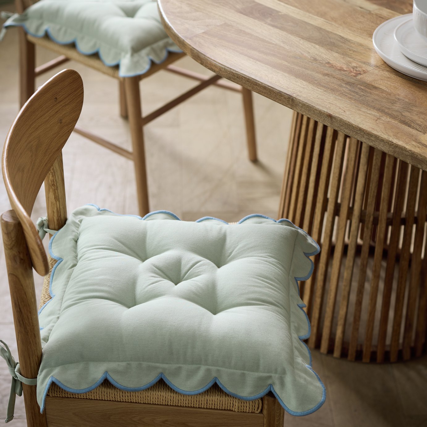 Habitat Scallop Pack of 2 Seat Cushions - Green