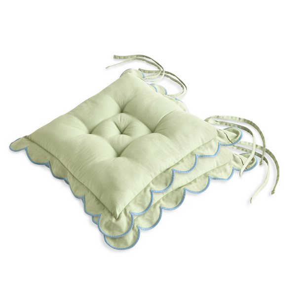 Buy Habitat Scallop Pack of Seat Cushions Green Seat pads
