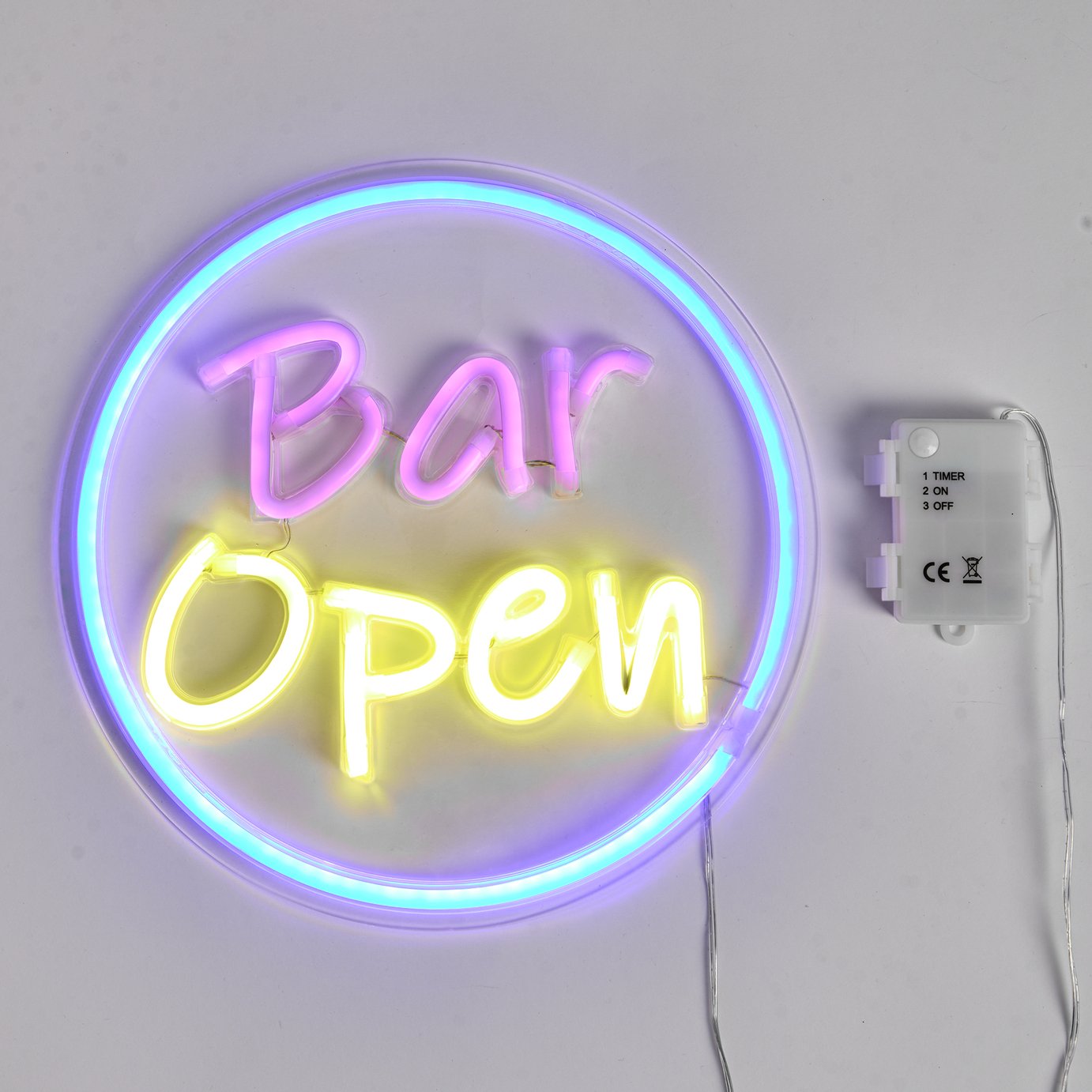Garden by Sainsburys Battery Neon Effect Bar Sign
