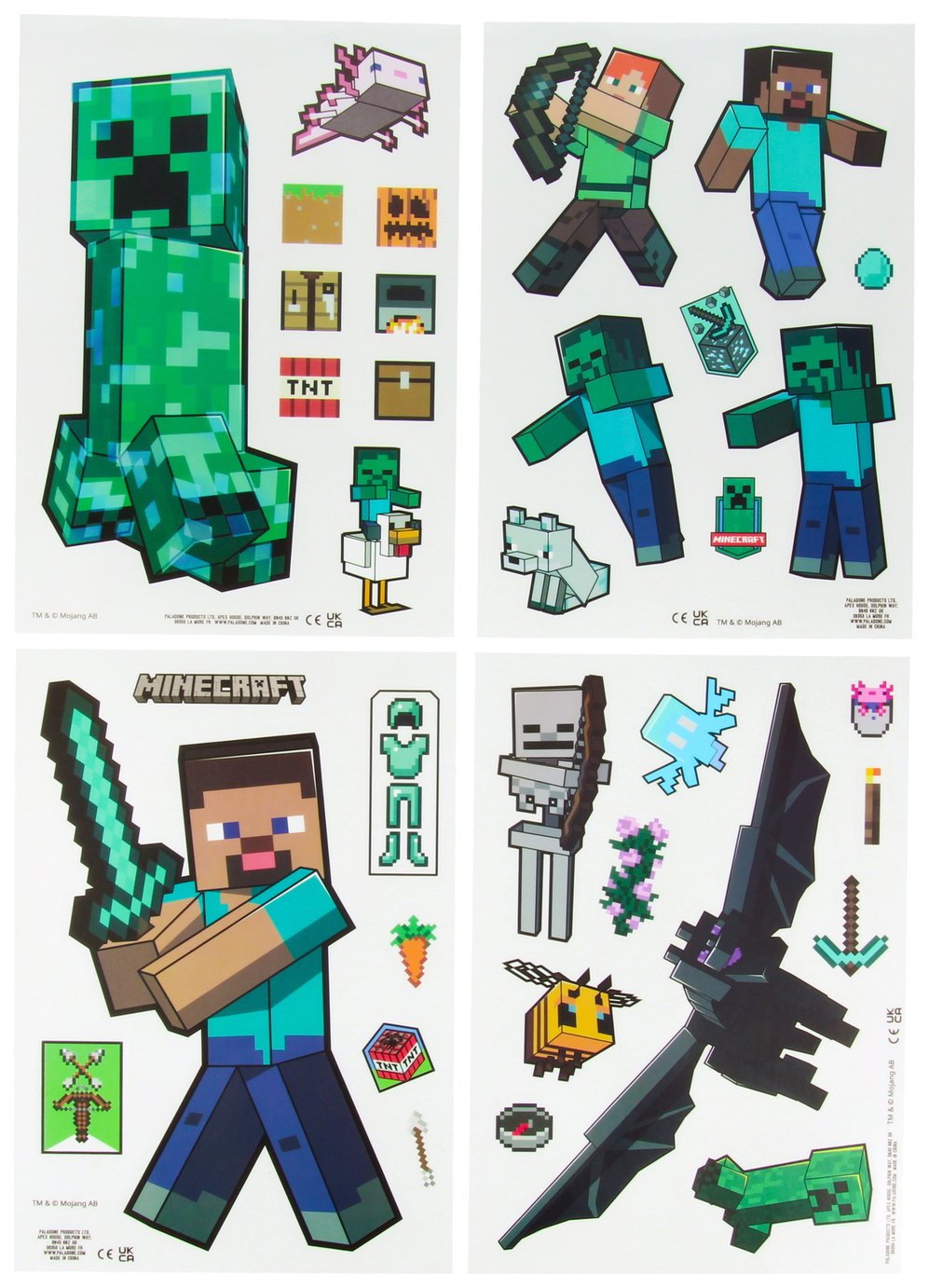 Minecraft Electrostatic Window Decals