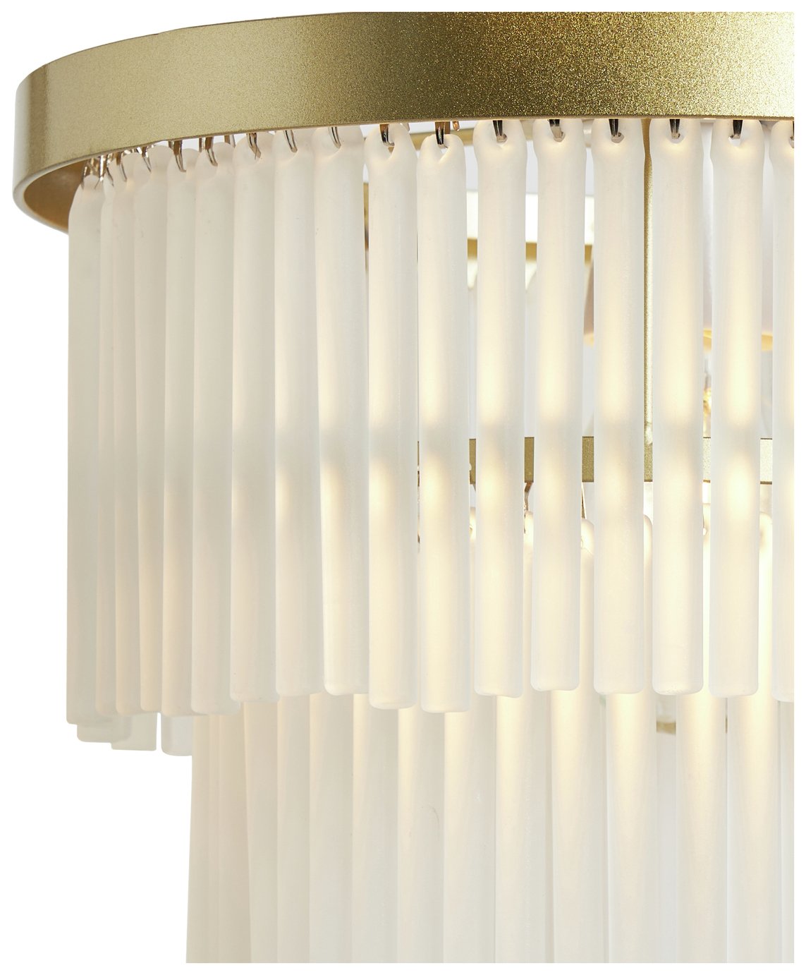 BHS Orta Glass Easy Fit 2 Tier Pendant Light - Brass