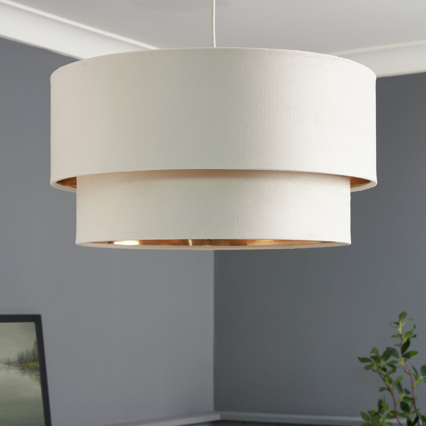 BHS Vera Emerald Velvet 2 Tier Lampshade - 50cm