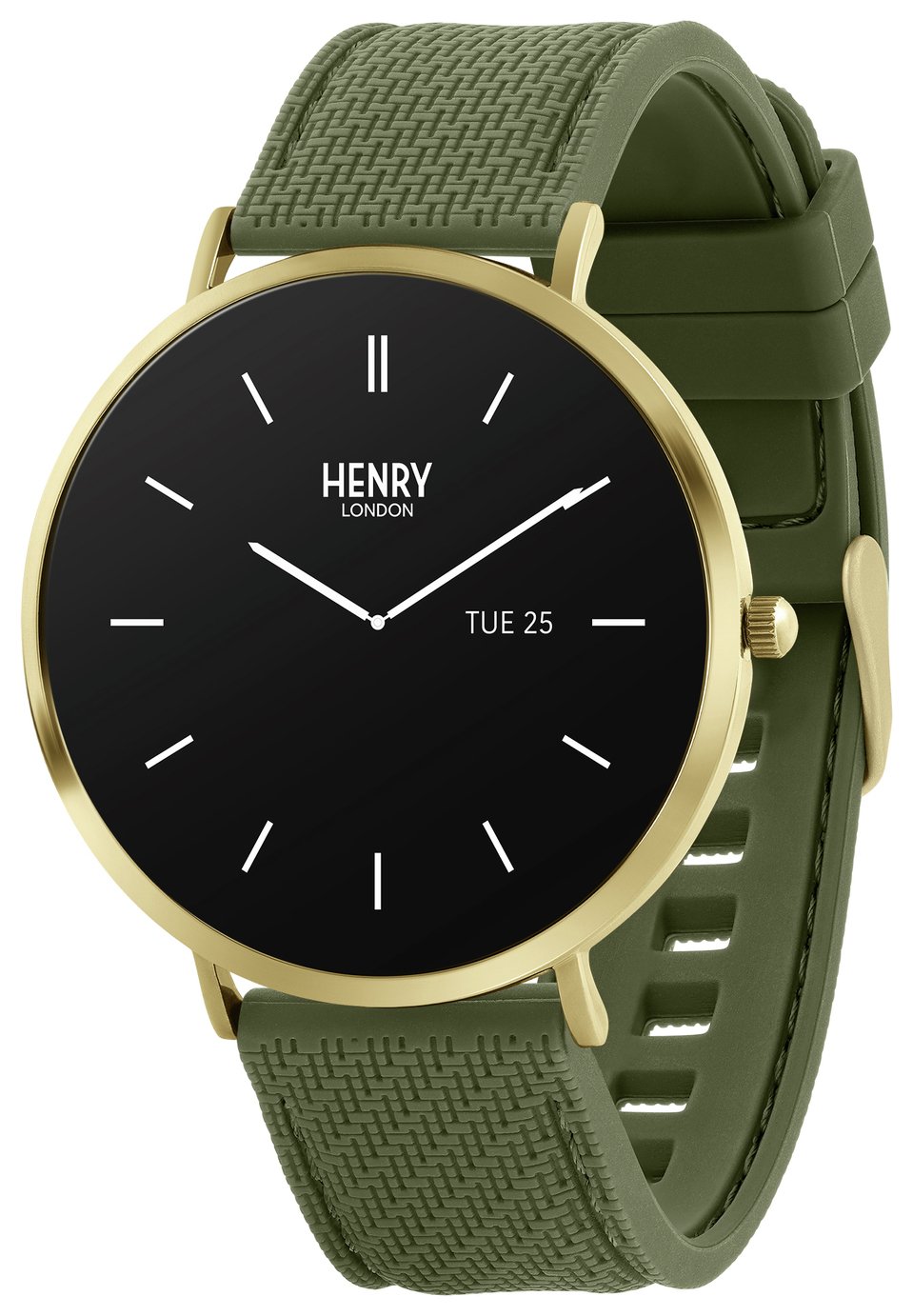 Henry London HD Ultra Slim Amoled Green Strap Smart Watch