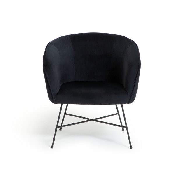 Buy Habitat Jax Velvet Accent Chair Black Armchairs Habitat