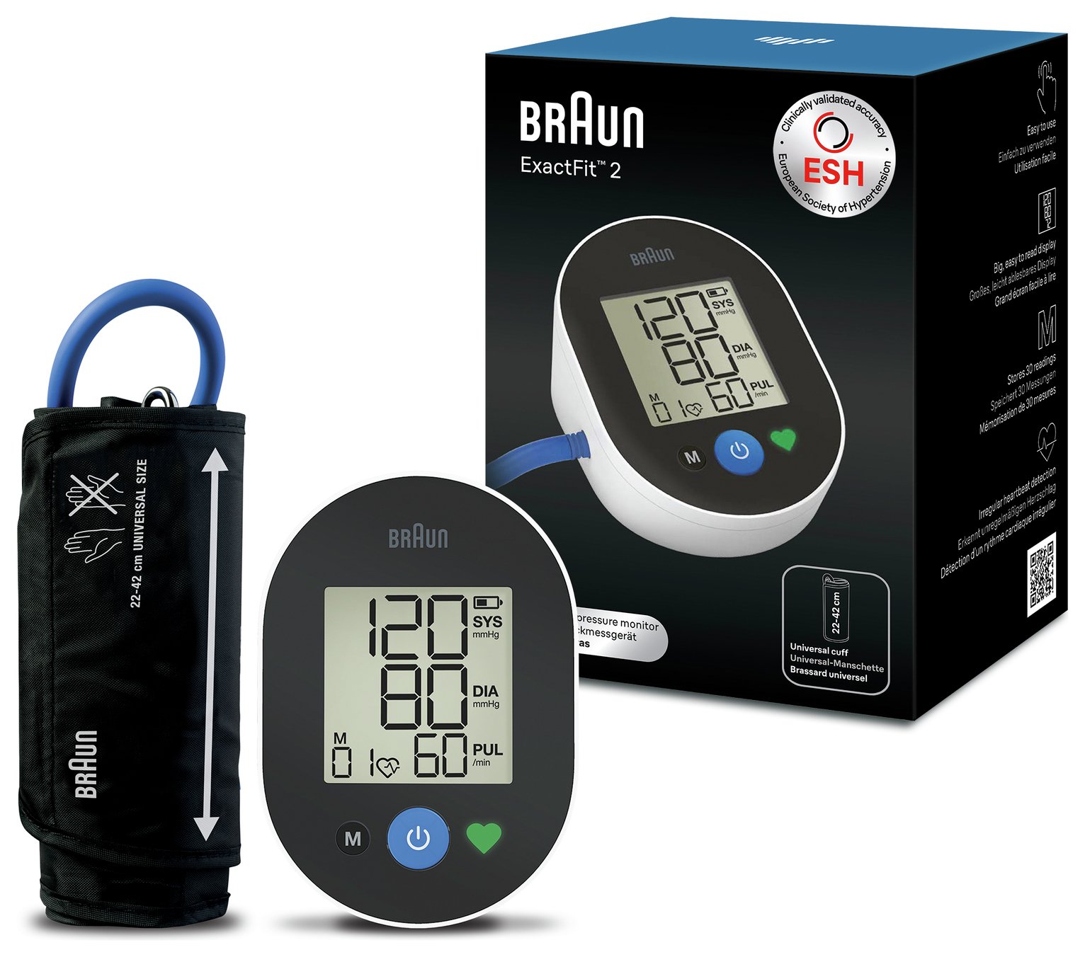 Braun ExactFit 2 Upper Arm Blood Pressure Monitor 