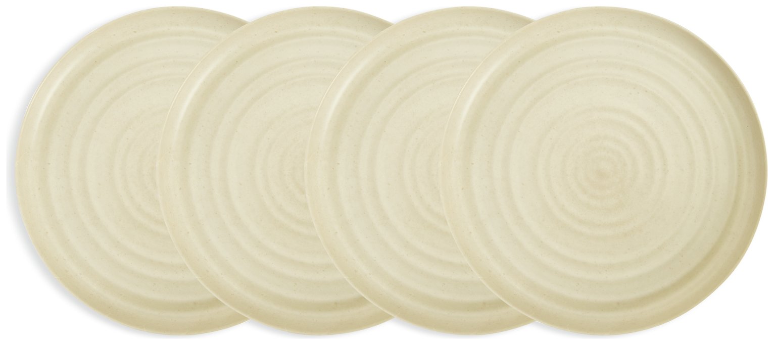 Habitat Reactive Glaze Effect  Picnic Dinner Plate – set of4