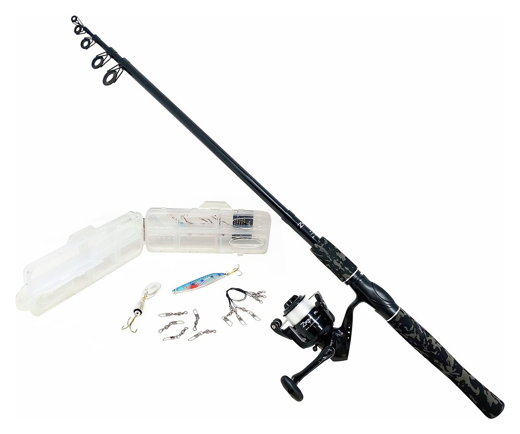 Zwim 2.1m Telescopic Fishing Rod and Reel