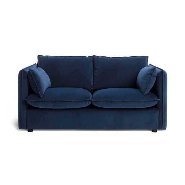 Buy Habitat Willow Velvet 2 Seater Sofa Navy Sofas Argos