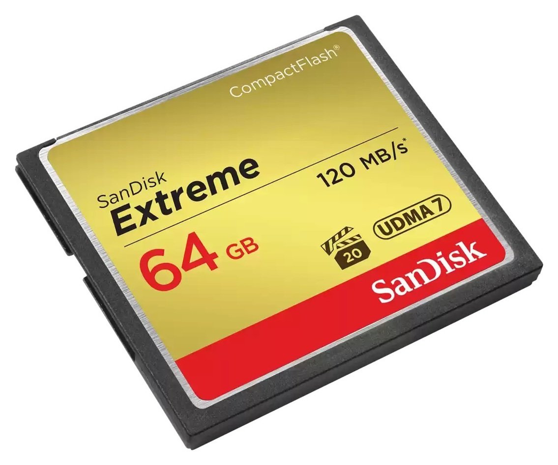 SanDisk Extreme 120MBs CompactFlash Memory Card - 64GB