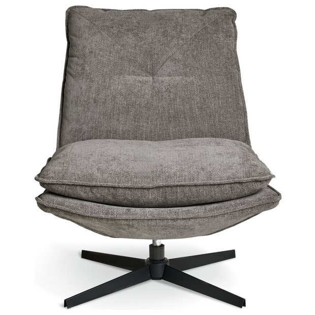 Grey swivel chair argos discount