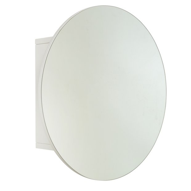 Round mirror shaving deals cabinet