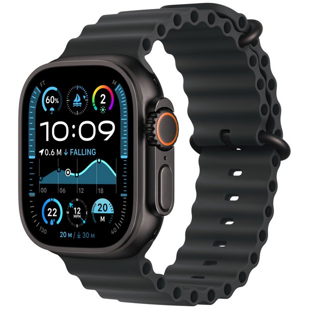 Buy Apple Watch Ultra 2 2024 49mm Black Ocean Band Fitness and activity trackers Argos