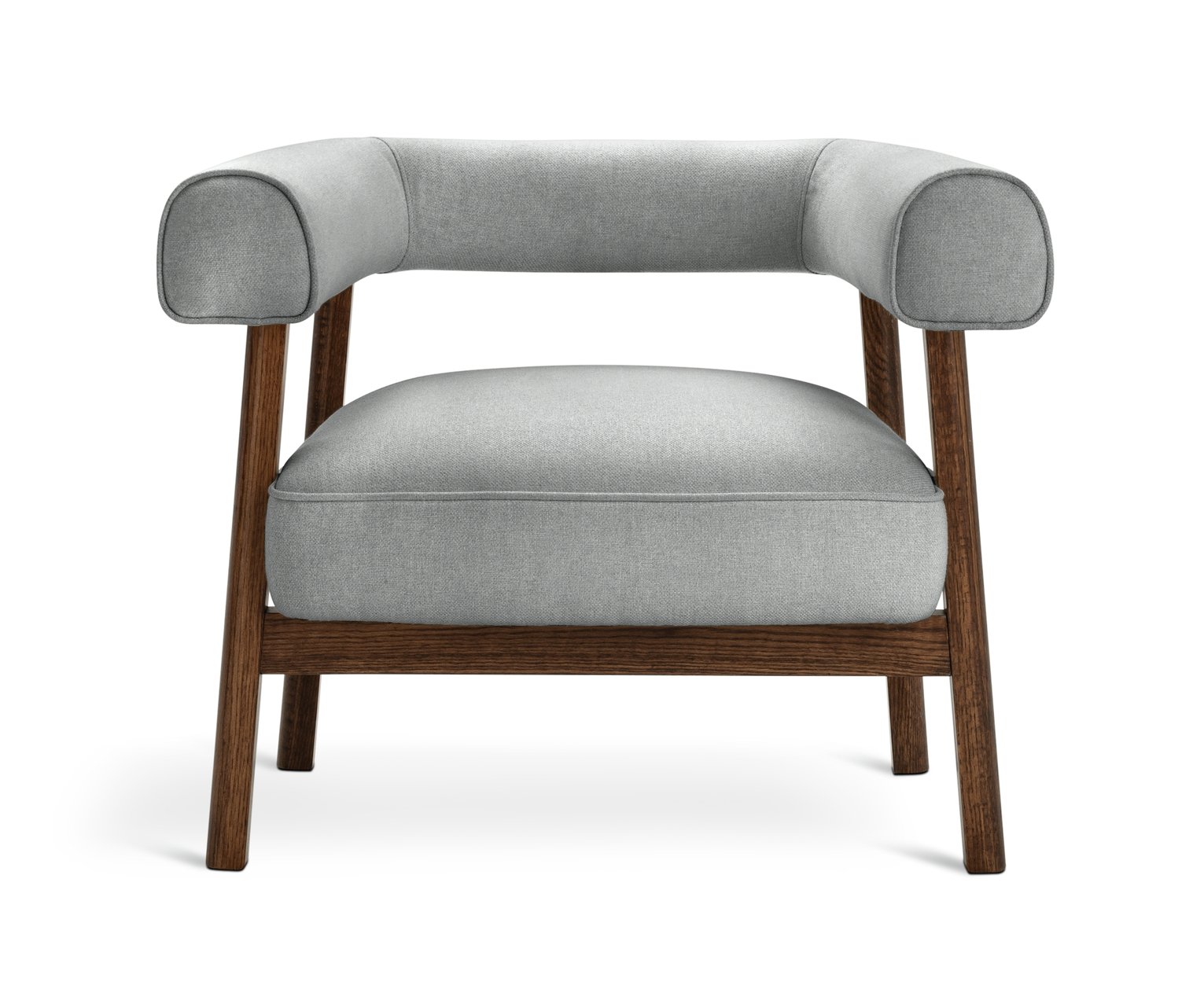 Habitat Elio Fabric Curved Armchair - Grey