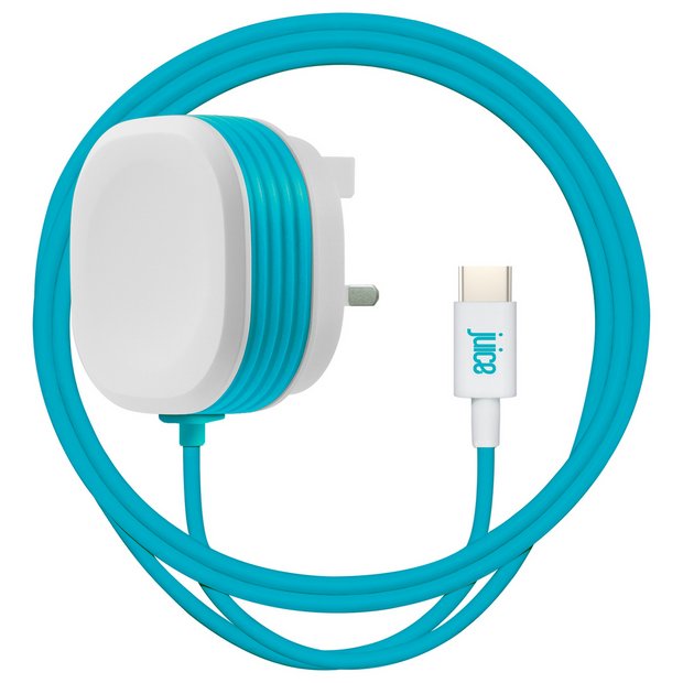Buy Juice 25W Type C Mains Wall Charger And Cable Blue White