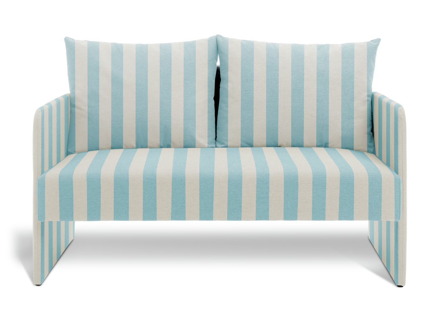 Habitat Dixon Fabric 2 Seater Sofa in a Box - Blue & White