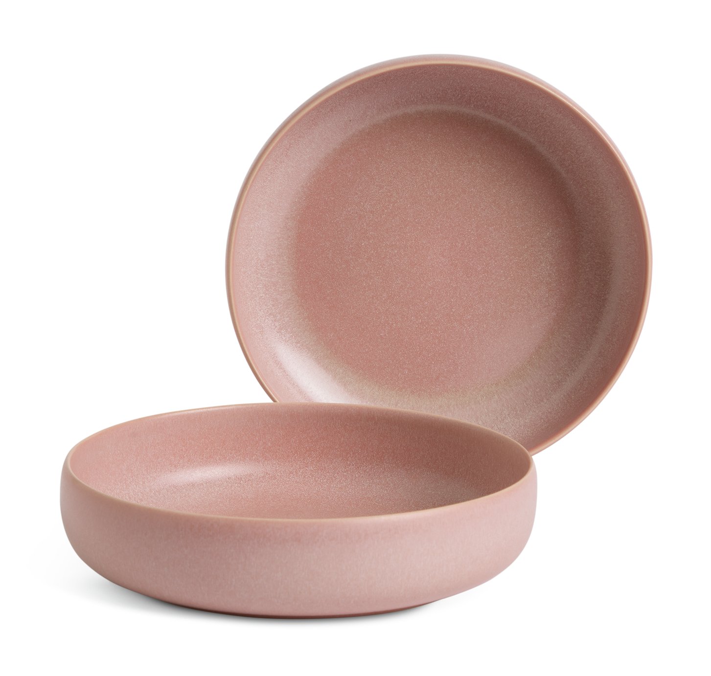 Habitat 4 Piece Reactive Stoneware Pasta Bowls - Pink