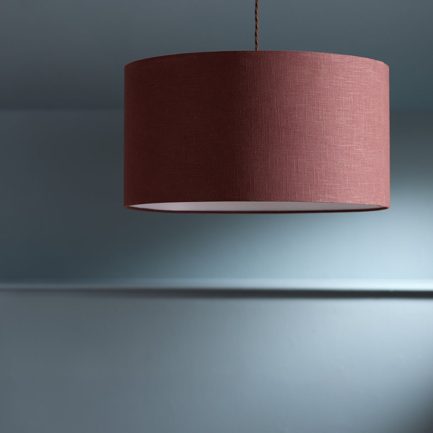 Habitat Walnut Easy Fit Lampshade - 49cm