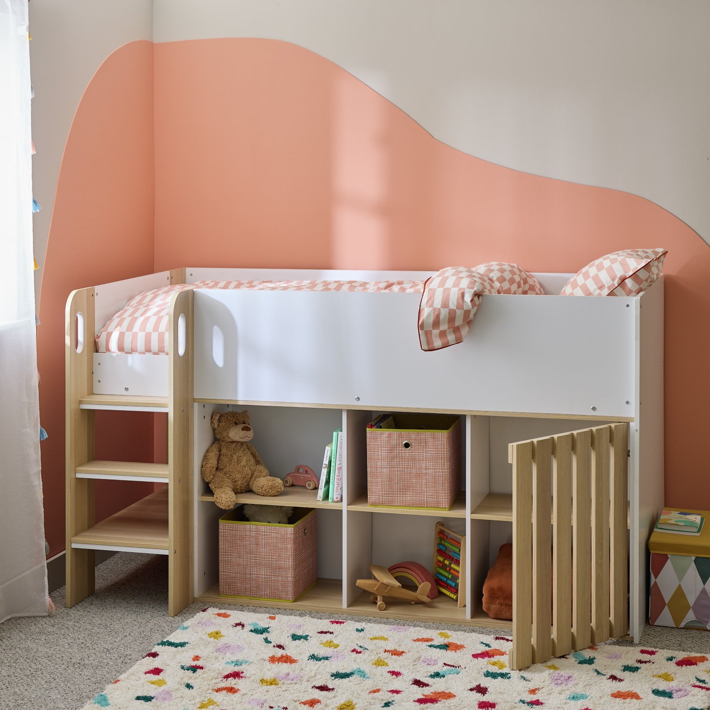 Habitat Norah Storage Mid Sleeper Bed Frame - White