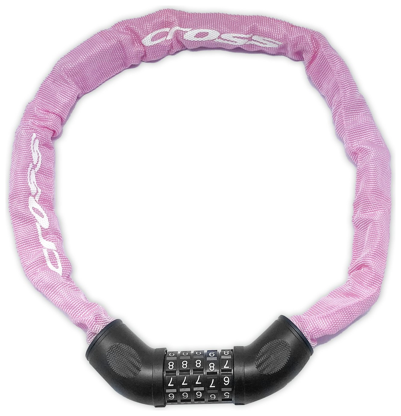 Cross Steel Kids Combination Bike Lock - Pink