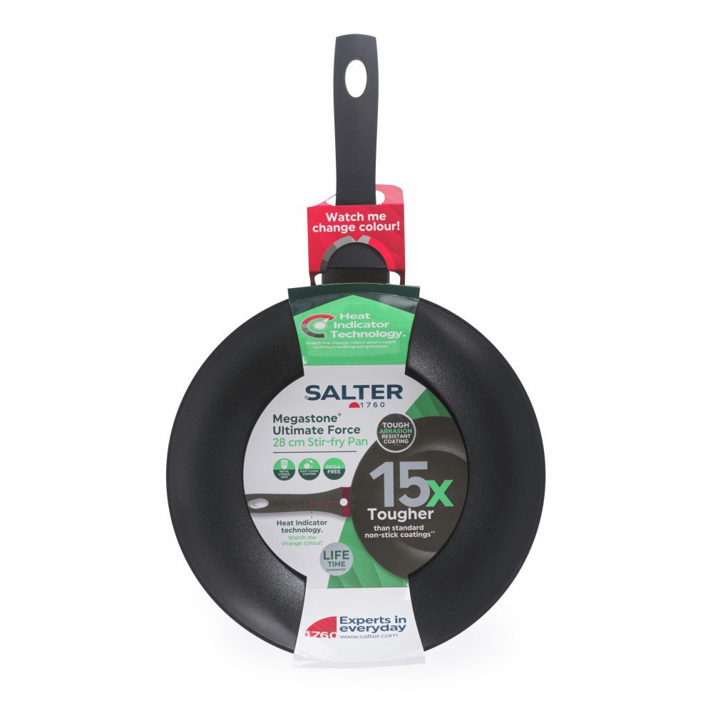 Salter 15x Megastone Thermo 28cm  Stir Fry Pan