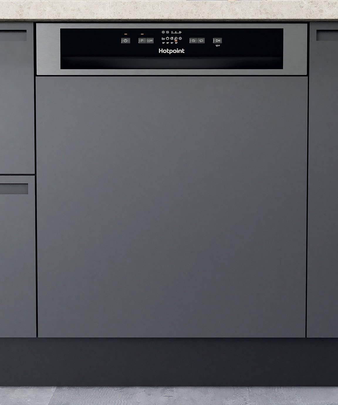 Hotpoint H3B L626 X UK Full Size Dishwasher - Silver 