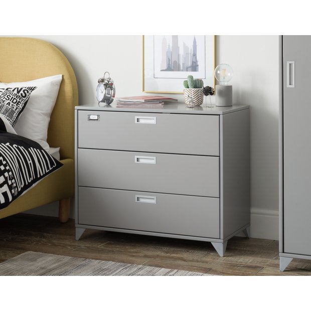 Buy Argos Home Loft Locker 3 Drawer Chest Grey Kids Chest Of