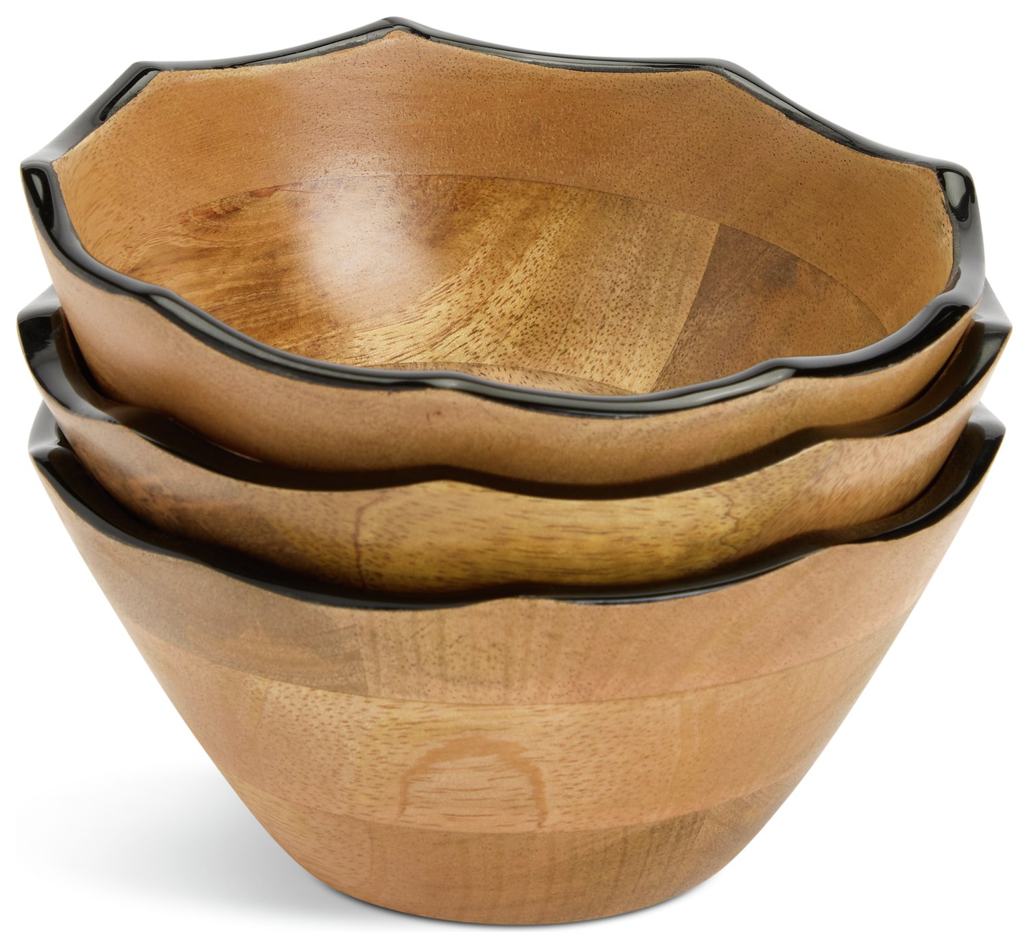 Habitat Natural Wood Wiggle Snack Bowls