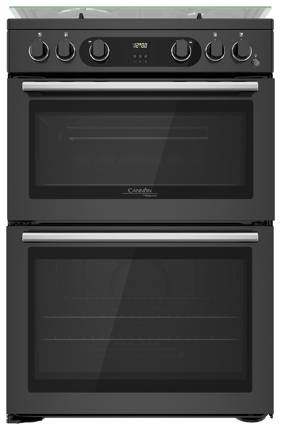 Hotpoint CD67G0C2CA/UK 60cm Double Oven Gas Cooker- Graphite
