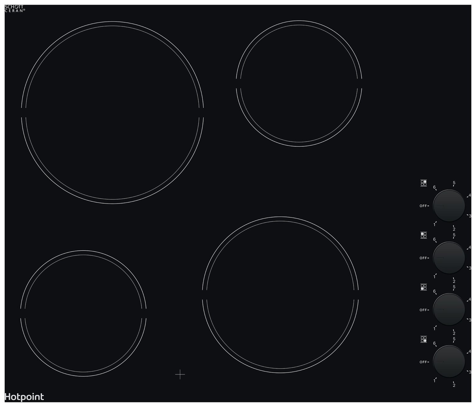 Hotpoint HR620RH Electric Ceramic Hob - Black