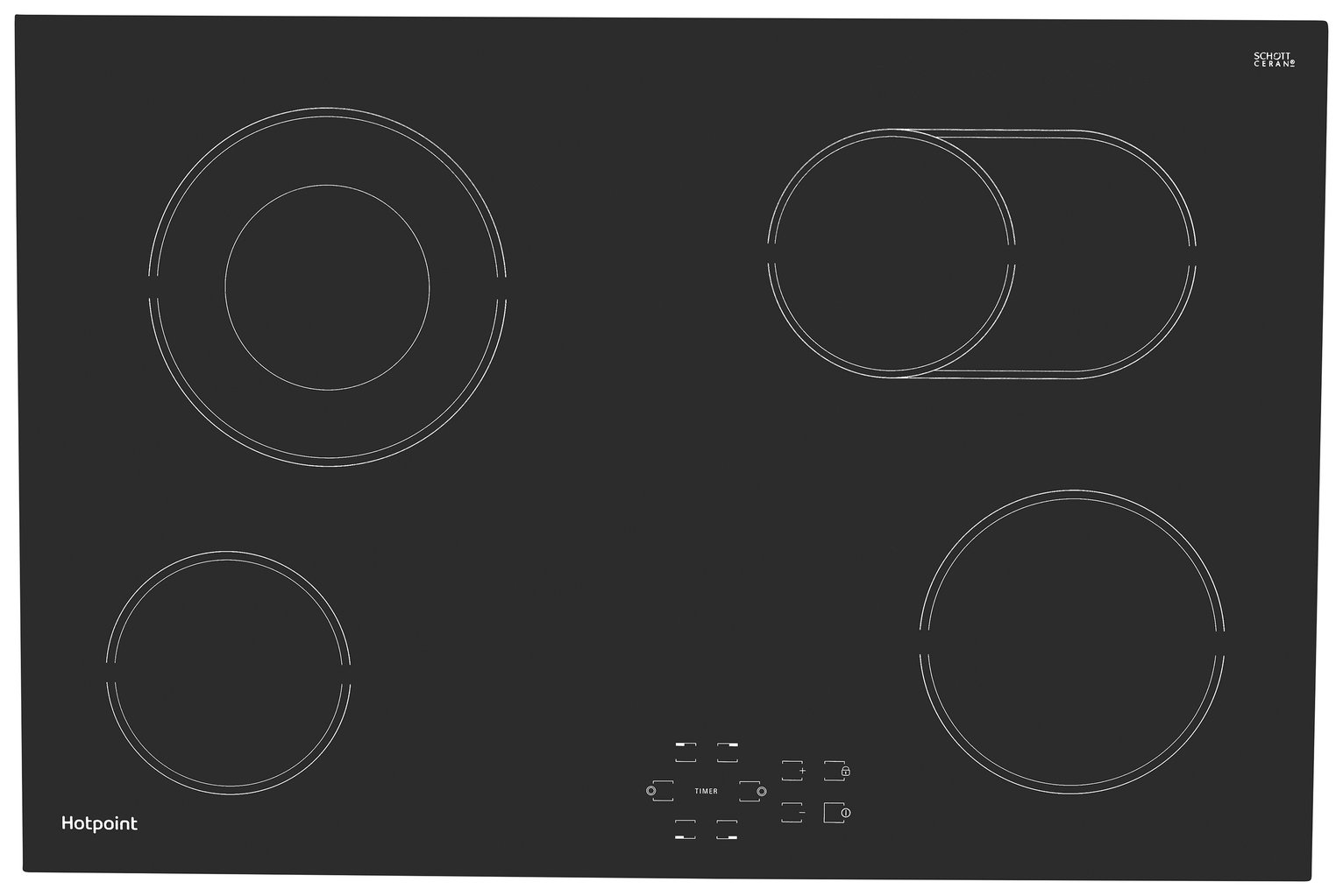 Hotpoint HR724BHEW Electric Ceramic Hob - Black
