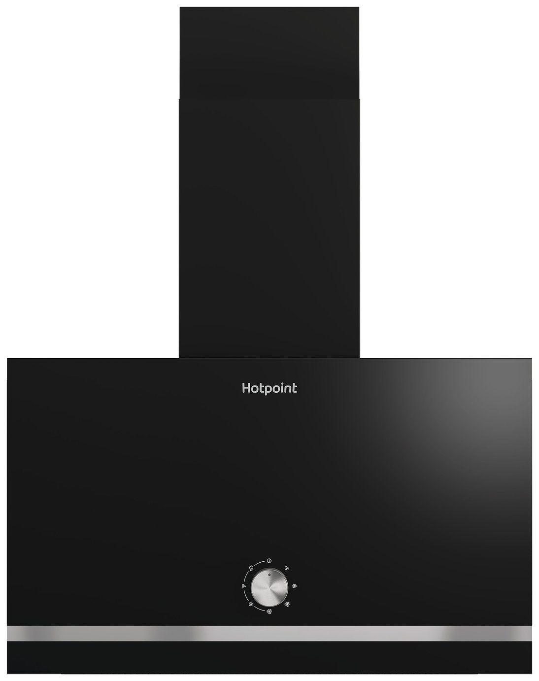 Hotpoint PHVP62FLMK Chimney Cooker Hood - Black
