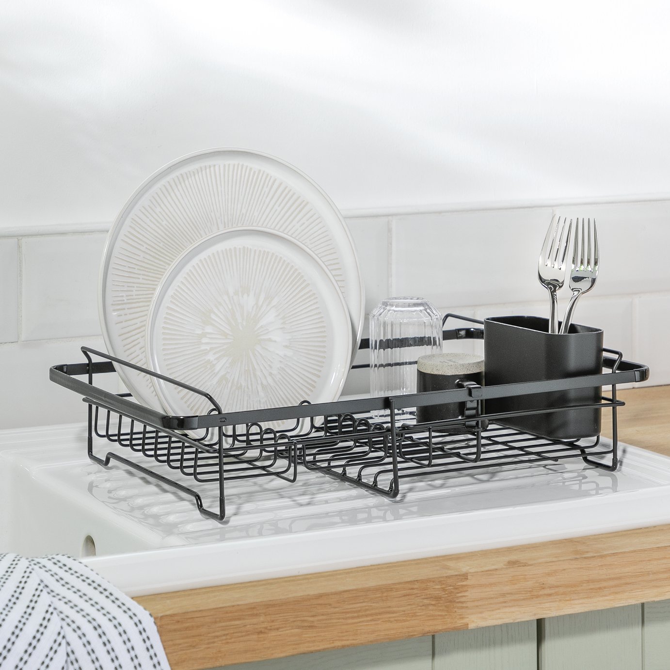 Argos Home Extendable Dish Drainer - Black
