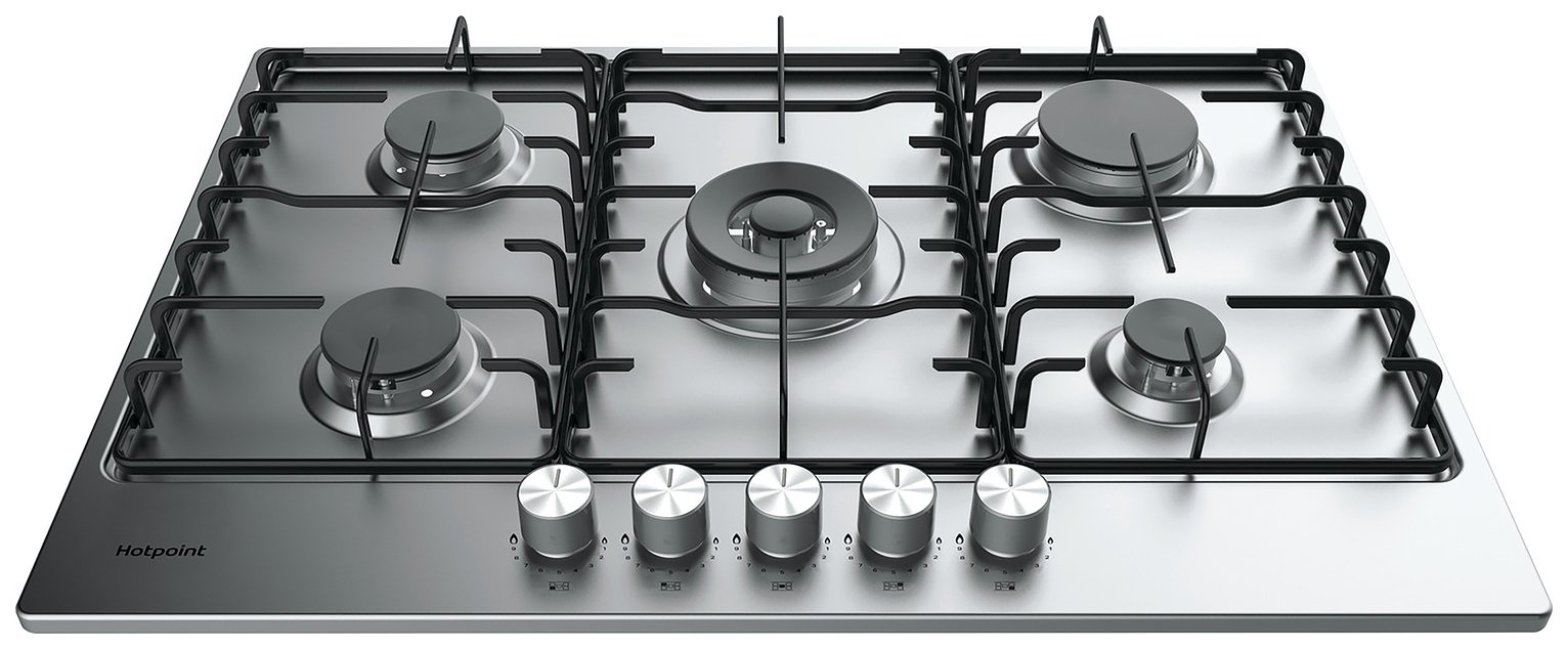Hotpoint PPH 75P DF IX UK Gas Hob - Stainless Steel
