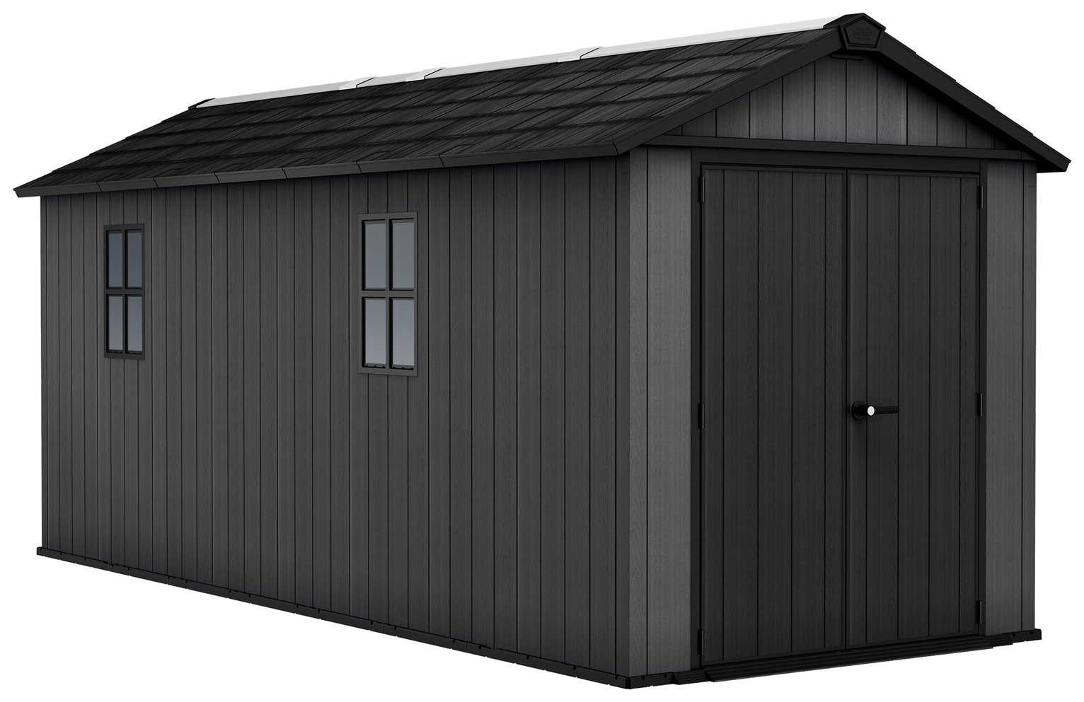 Keter Newton Plus Apex Outdoor Storage Shed 7.5x17ft - Grey