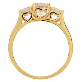 Revere 9ct Gold Round Cubic Zirconia Ring