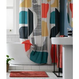 Habitat Panel Shower Curtain with anti-bacterial finish