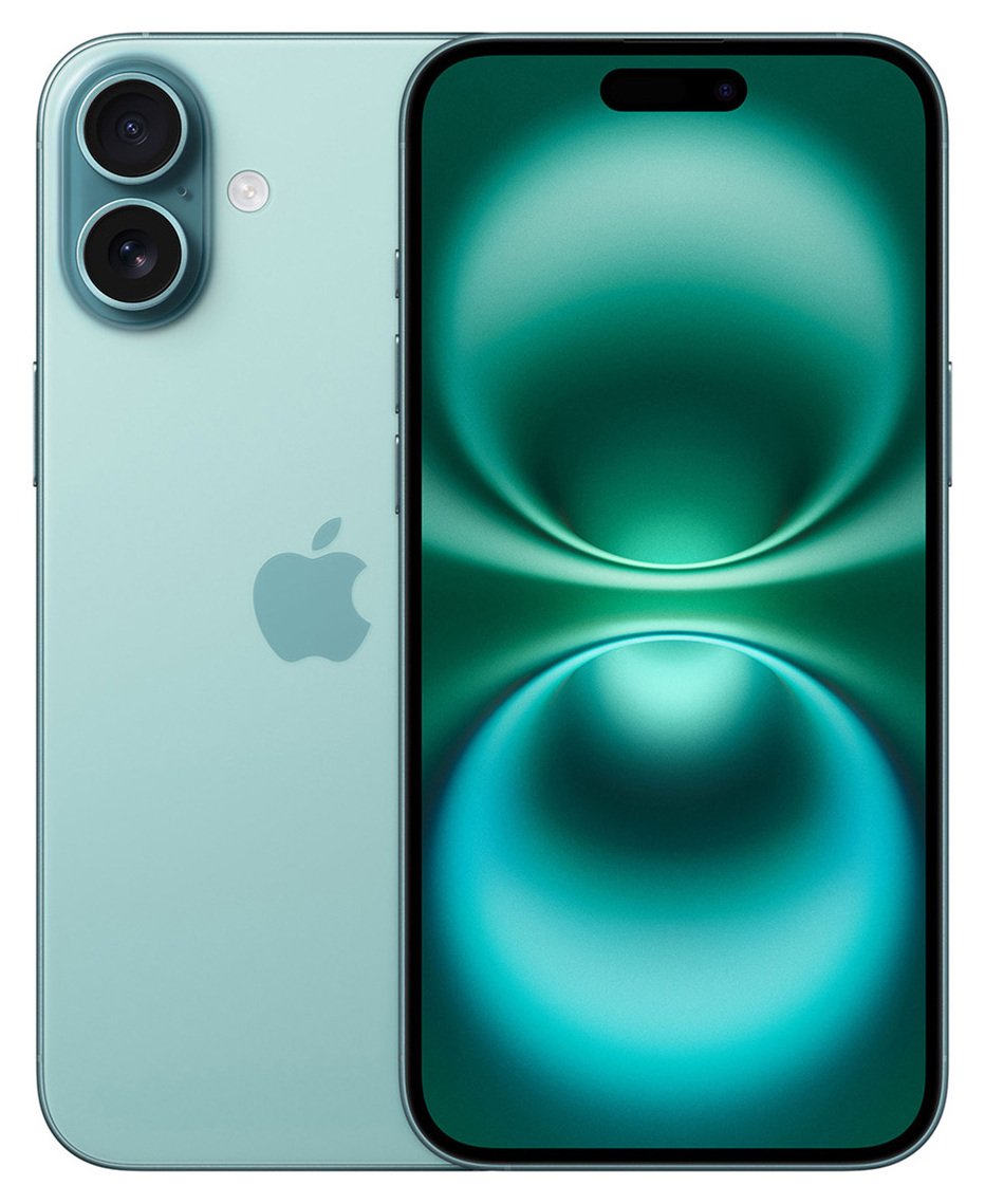 SIM Free iPhone 16 Plus 5G 256GB AI Mobile Phone - Teal