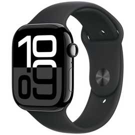 Apple Watch Series 10 GPS 46mm Jet Black Sport Band - S/M