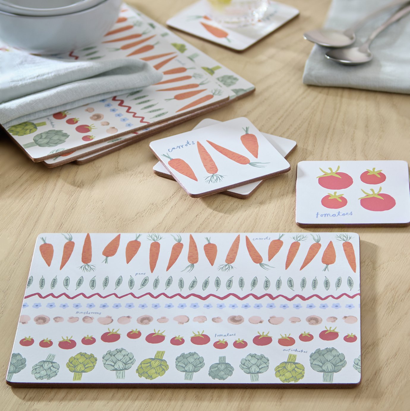 Argos Home Allotment Set of 4 Placemats and Coasters