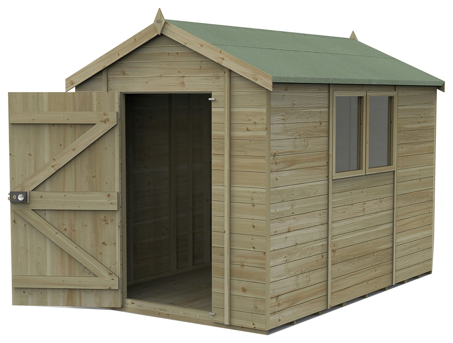 Forest Timberdale 2 Windows Apex Shed - 10 x 6ft